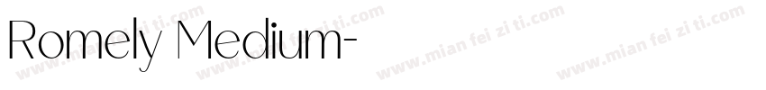 Romely Medium字体转换
